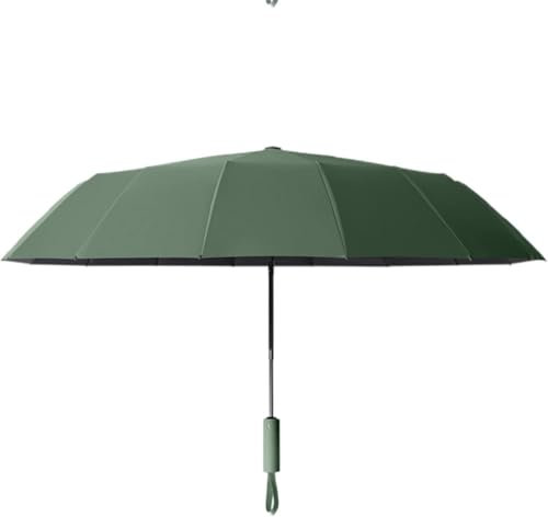 Parapluie, parapluie de voyage compact, parasol, parasol de plage, parapluie de voyage pliable coupe-vent, double quille et 16 baleines s'ouvrent et se ferment automatiquement, anti-ultraviolet,(Dark