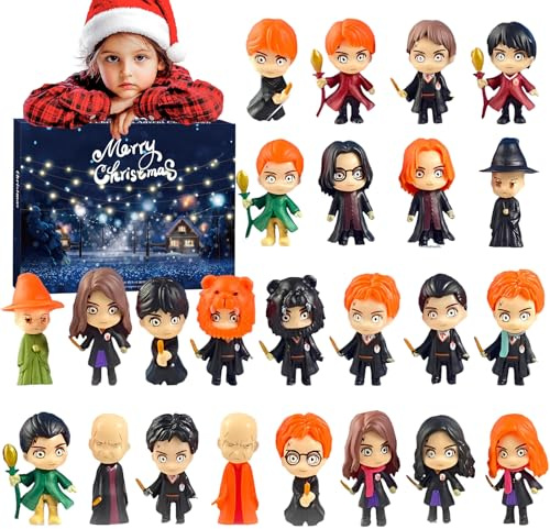 Magic Figures Advent Calendar 2025,HP doll Christmas Countdown Calendars with 24 Collectible for Kids Teens