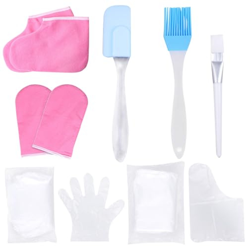 Veemoon Guanti di Paraffina per Mani Prodotti Idratanti Coprifuoco Scrub Esfoliante Spa per Uso Domestico Centri Estetici e Trattamenti alla Paraffina Colore Casuale