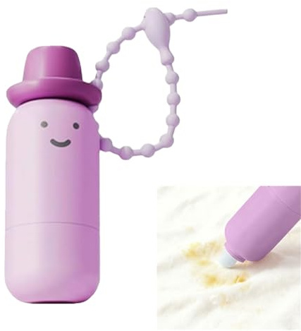 Fleckenentferner Kleidung Mit Bürstenkopf, Fleckenstift 15 ml, Stain Remover Pen, Fleckenteufel, Fleckenentferner Stift, Fleckenstift für Unterwegs, Reisen (1, Lila)
