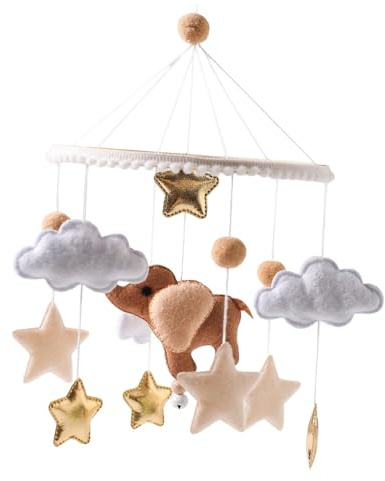mophrati Mobile for Crib Nursery with Bohemian Style. Promote Baby S Hearing and Development Baby Bed Bell Rattle Toy Can Be Moved Mobile Hanging Toy Crib