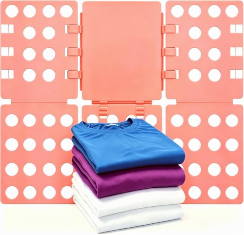 JXAurix Wäsche Faltbrett Clothes Zusammenfaltbar Falthilfe mit Elastischen Scharnieren Statikfrei 3-Schritt Schnellfalter Platzsparend für Haushalt Reise
