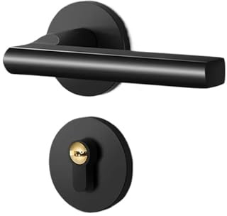 Serratura magnetica for porta silenziosa for interni moderna e minimalista, maniglia nera