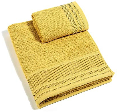 Caleffi - Set Asciugamani Bagno Viso e Bidet Coppia Cotone Spugna | Set Asciugamani Bagno in Cotone 500gr/mq - 1x Asciugamano Bidet 40x55 e 1x Asciugamano Grande 60x100 - Certificato OekoTex