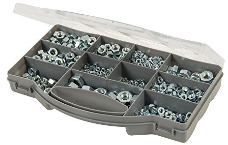 Fixman 771284 Sechskantmuttern-Sortiment 1000-tlg, Silver