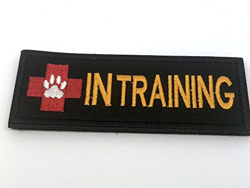 Support Dog K9 In Training bestickter Airsoft Paintball Patch (schwarz)