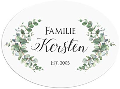 Manufaktur Liebevoll Türschild Familie Klingelschild Hochzeitsgeschenk Familienschild personalisiert Namensschild Haustür Name Motivauswahl