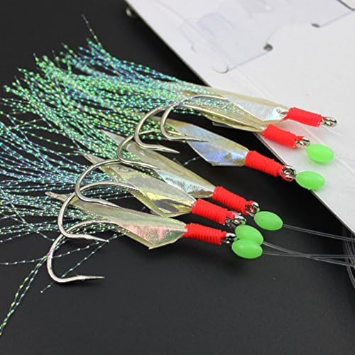 OriGlam Luminosas Plataformas de Pesca, señuelos de Pesca, Plataformas de Cebo, Plataformas de mar de Piel de Pescado Real