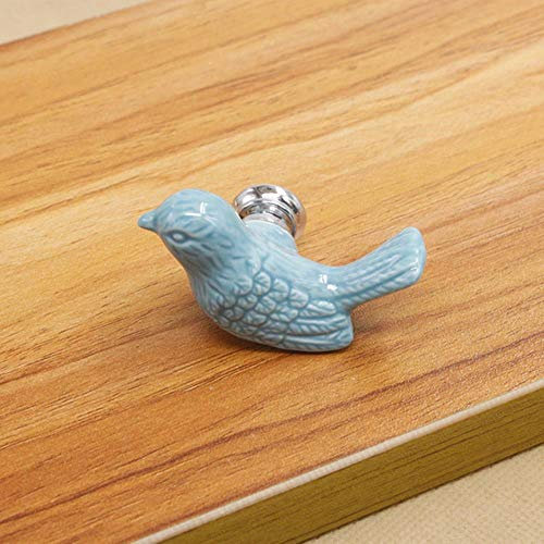 Nette Vögel Keramikknöpfe Kommode Knopf Schublade zieht Griffe Schrank zieht Knopf Rosa Grün Kinderschrank Knopf Möbel Wohnkultur, MBS0016-6