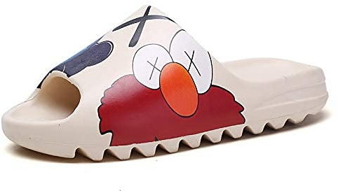 KiKiYe Unisex Slide Sandal Summer Slippers Non-Slip Soft Platform Pool Slides, Indoor & Outdoor House Slides Slippers, Light Weight EVA Shoes for Mens Womens Teenager Beige-M 12.5 Women/10.5 Men