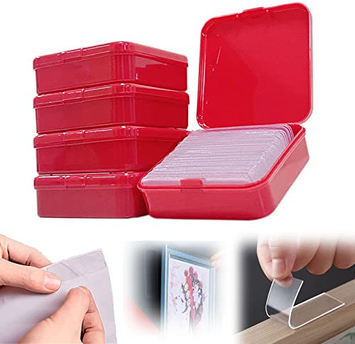 Ruban Adhésif Double Face Extra Fort, 5 boîtes/300 Morceaux de Ruban Adhésif Double Face Réutilisable Multifonctionnel, Ruban Adhésif Double Face Non Marquant pour Tapis, Maison ou Bureau