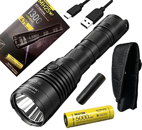 Nitecore MH25 v2 Typ-C USB wiederaufladbare LED-Taschenlampe, 1300 Lumen, 475 Meter