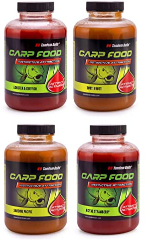Tandem Baits karp foder fiskefoder attraktor karp mat attraktivare 4-pack set 500 ml smakfull mix master