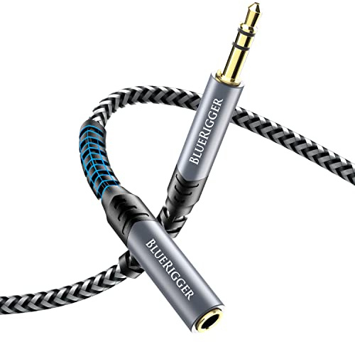 BlueRigger Headphone Extension Cable (7.5M, 24K Gold Plated Jack, Hi-Fi Sound, 3.5mm Male to Female Stereo Audio Cable) – Aux Cord for iPod, Laptops, Smartphones, Speakers, Tablets, Home Car Stereo