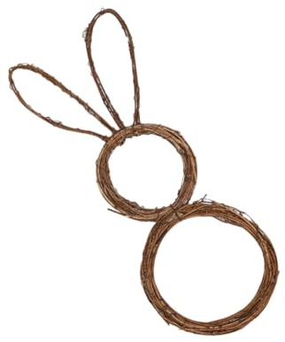 BIUDECO Rattan Osterhase Frühlingsdeko Zum Aufhängen Niedliches Rattan Ornament Für Wände Türen Und Gärten Osterdekoration Für Festliches Vielseitig Einsetzbar