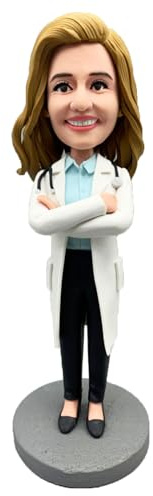 Wackelkopf-Figur, personalisierbar, Geschenke für Ärzte, Krankenschwestern (Ärztin 4)