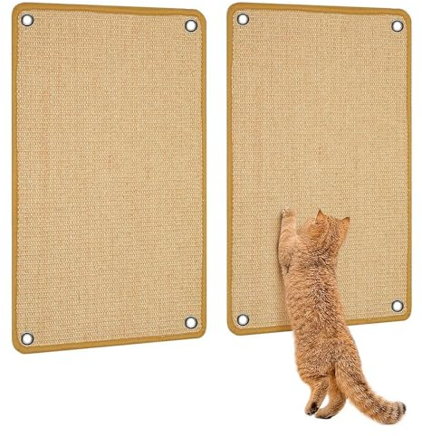 2er Set Kratzmatte Katze Wand,Sisal-Kratzbrett Wand,80x50cm Kratzmatte Katze,Katzenkratzbretter, Kratzteppich