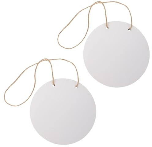 NUOBESTY 2stücke Holzschild Blanko Für Sublimation Dekoration Hängendes Holzplakette Diy Handwerk Türschild Blanko-holzspäne Wärmeübertragungs-holzplaketten