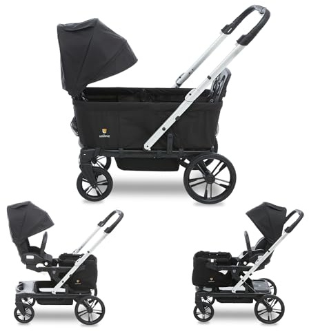 Unilove Trio Trolly Wagon with Stroller Accessories - Convertible Wagon, Single and Double Stroller Up to 31 Configurations