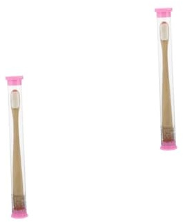 FRCOLOR 2 Stk Bambuszahnbürste Aus Holz Zahnbürstenhalter Reisen Einzel Zahnpasta Zahnbürstenset in Reisegröße Tragbar Individuell Elektrische Zahnbürste Tägliche Zahnbürste Hölzern