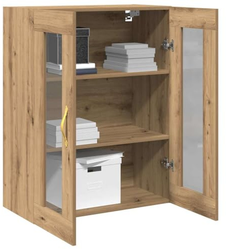 vidaXL Wandschrank Artisan-Eiche 69,5 x 34 x 90 cm Holzwerkstoff | Genug Platz für all deine Essenssachen, Zeig dein bestes Geschirr stilvoll, Aus solidem Eichenholz und Holzwerkstoffen