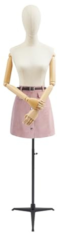 BRRIDE Schaufensterpuppe Weiblich Schneiderpuppe Damenbüste Schneiderbüste mit Verstellbarer Höhe & Beweglichen Gelenken, lebensgroß Mannequin Kleiderpuppe Aufstellungsfiguren