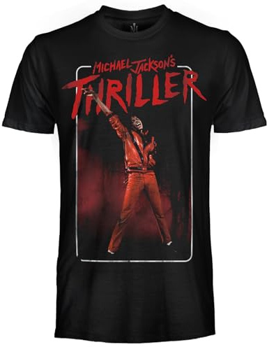 CRAZY FOR ROCK Michael Jackson officiell thriller T-shirt. Unisex T-shirt i bomull. Regular Fit T-shirt för vuxna och pojkar