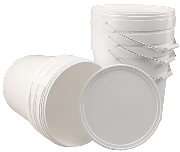 WS-Pro Eimer Set - 3X 15L + 3X 10L Eimer mit Deckel - lebensmittelecht - stapelbar - luftdicht - robuste Aufbewahrung für Haushalt, Gastronomie & Industrie