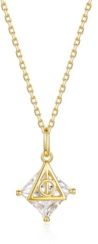 FANCIME x Harry Potter Kollaboration - Deathly Hallows Halskette - Schmuckgeschenke für Damen Mädchen