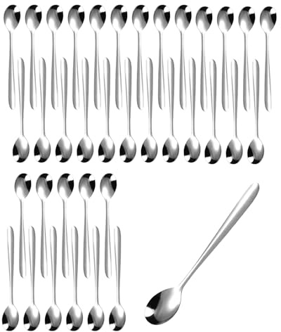 Fonyiunce Cuillere a Cafe 36 Pièces 14.3cm, Cuillères à Dessert Lavables en lavevaisselle Polies Miroir Acier Inoxydable Idéales pour Maison, Cuisine ou Restaurant