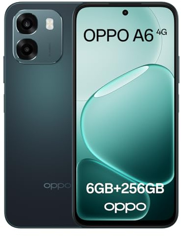 OPPO A6 4G Android Smartphone, 6+256GB, Display Ultra Luminoso 6.75 120Hz, Fotocamera Ultra-Chiara 50MP, Batteria 6550mAh, Ricarica Flash SUPERVOOC 45W, Snapdragon 685, IP69, Sapphire Blue