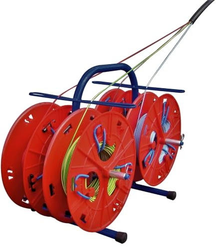Dérouleur QUAD pour 4 couronnes de câbles et fils