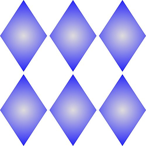 Stencil con diamanti grandi, 16,5 x 16,5 cm (M) – Stencil da parete con motivo geometrico riutilizzabile a forma di arlecchino