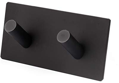 Milti Handtuchhaken selbstklebend aus gebürstetem Edelstahl 304 in Schwarz, Design Handtuchhalter ohne bohren für Ihr Badezimmer oder Küche, Nie wieder bohren, Hochwertiger 3M Kleber