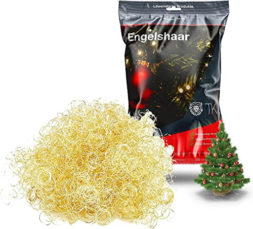10x Engelshaar gold gelockt Lametta für Weihnachten Advent Deko Dekoration