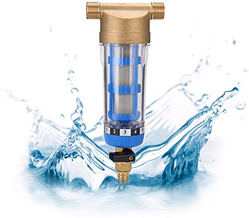Filtre à eau réutilisable Spin-Down Filtre à eau à sédiments pour robinet d'eau Filetage extérieur Filtre à sédiments pour tuyau d'eau de fontaine Filtre à sédiments (filetage mâle 3/4)