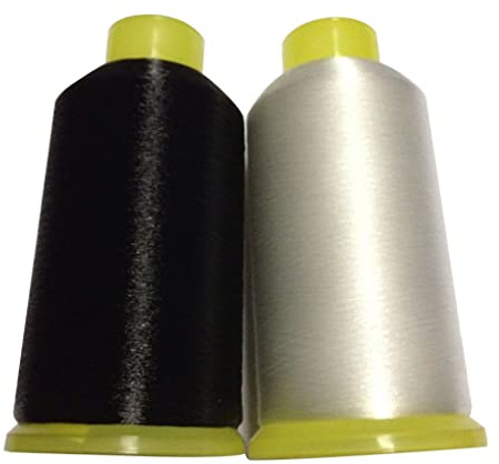 Nylon sytråd, 2 st 0,1 mm mono-filament osynlig tråd, kviltningstråd (vit + svart) sömnad