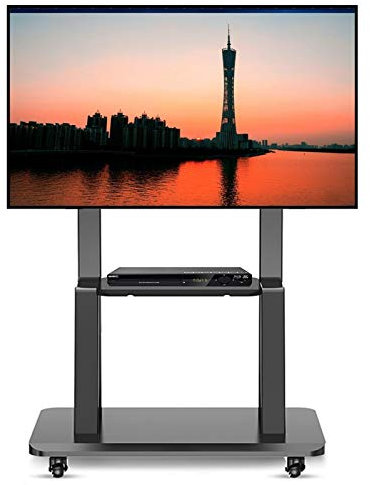 GGZONE Carro de TV móvil, Soporte de TV rodante para televisores de Pantalla Plana de Plasma OLED LCD de 32 a 65 Pulgadas, carros de Montaje de TV de Piso Negro con Ruedas de Freno Beautiful Scenery