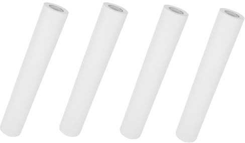 ZOFUN 4 Pcs Drawing Paper Rolls, 15 M x 30 CM Large Colouring Paper Roll, Acid-Free 70gsm Easel Paper Roll, White Wrapping Paper Rolls for Family Art Projects Group Activities Sketching Painting