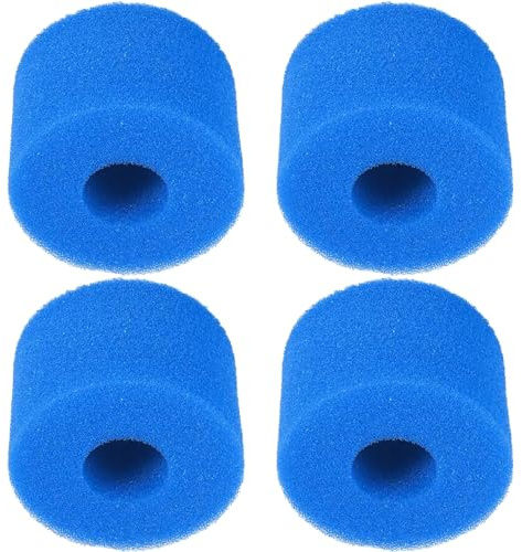 cyclingcolors 4X Filterschwamm Filterpumpe Ø10,8x7,3 cm 40PPI kompatibel mit Intex Purespa S1 Spa Schwimmbad Filtrationsreinigung