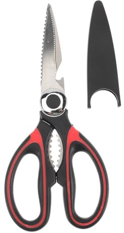HAKIDZEL Ciseaux Multifonctionnels Acier Inoxydable Cisailles De Cuisine Pour Fruits Pâtes Et Pizza Design Ergonomique Et Antidérapant Pour Usage Domestique Et Professionnel