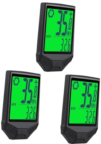 Happyyami 3 Stück Fahrrad Stoppuhr Sportsensoren Kilometerzähler Fahrradzubehör Wasserdichter Fahrradtacho Wasserdichter Fahrrad Kilometerzähler Tachometer Für Fahrradmesser