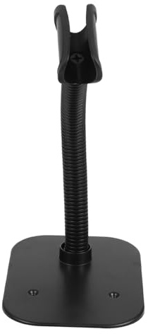 Handscanner Ständerhalterung für Barcode Scanner aus Kunststoff und Eisen | Schwarz, Stabile Basis und Leichtes Design, für Kassenpersonal im Supermarkt und Shop