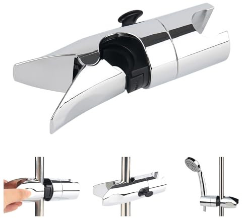 Duschbrause Halterung,360° Drehbar Handbrause Halterung Universal Für 18-25 MM,Duschhalterung Ohne Bohren Handbrause Halter Für Gleitstange Drehbar Brausehalter Duschkopfhalterung Für Duschstange