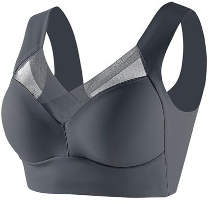 Sport Bras for Women UK Plus Size Push Up Wide Straps Lace Mesh V Neck Seamless Non Wired Comfort Everyday Bra Workout Fitness Exercise Yoga Crop Tops Vest Full Coverage Padded Wireless Bra Sale