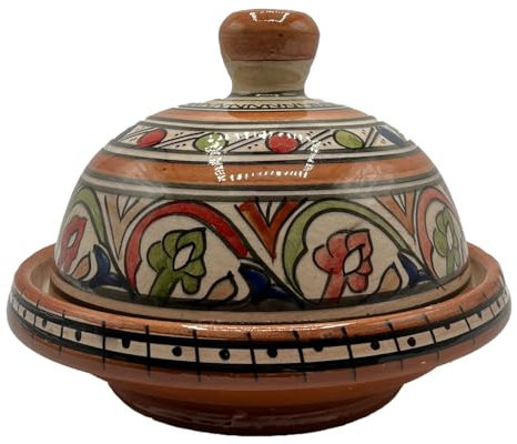 Tajine Decorativa Porta Spezie in Ceramica Marocchina, Dipinta a Mano Diam. 23 Cm 1311241504 Tunisia Turchia Etnico del Mondo