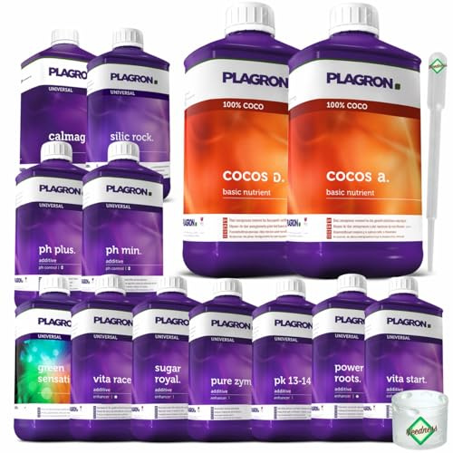 Weedness Plagron Coco Dünger Set XXL Profi - Grow Anbau Indoor Outdoor Bio Dünger NPK Mineralisch Flüssig