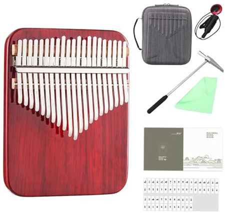 Professionelle Kalimba Professionelle Kalimba 21 Tasten Palisander Kalimba 17 Tasten Mit Koffer Daumenklavier Holz Vollmassiv Musikinstrument(21 keys)