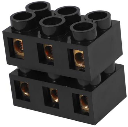 JEWEDECO 2piezas Bloque De Eléctricos De Doble Posiciones Preaislado Tira De Barrera Puente De