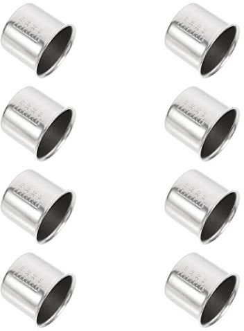 Garneck Misurini in Acciaio Inossidabile Di Grado Ospedaliero Da 40 Ml Set Da 8 Pezzi Scala Graduata